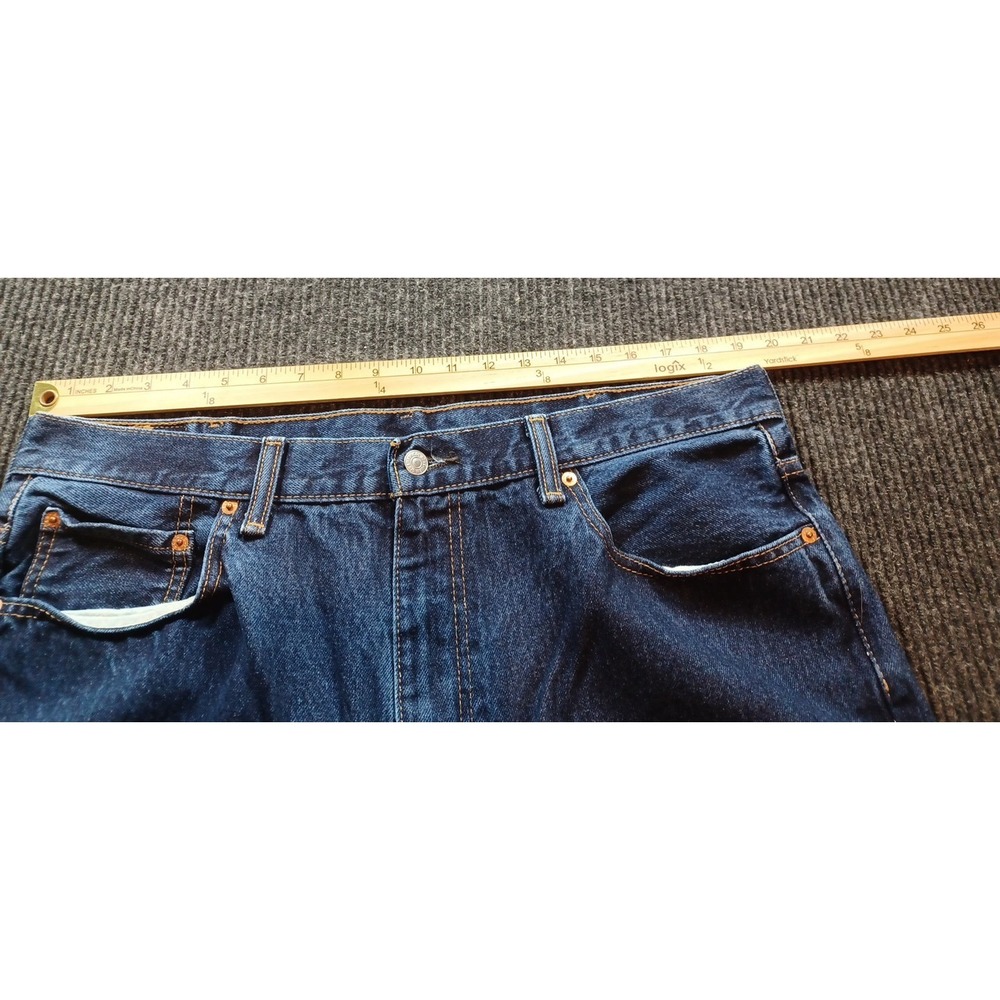 Levi's Men's 550 0216 Relaxed Heavyweight 40x30 Dark Blue Non-Stretch - Picture 6 of 6